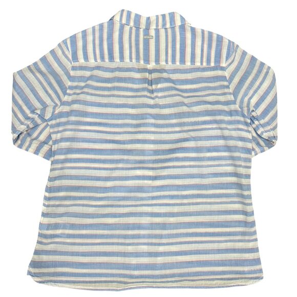 Women's COLUMBIA Lightweight Cotton Button-Down Roll-Tab SHIRT- Size XL - Picture 3 of 10